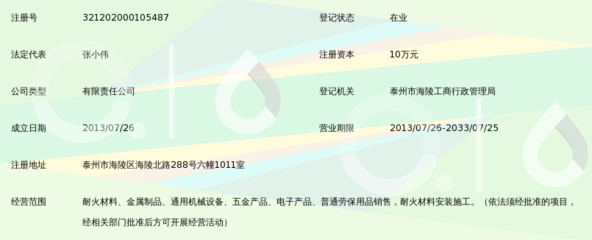 泰州久亿耐火材料